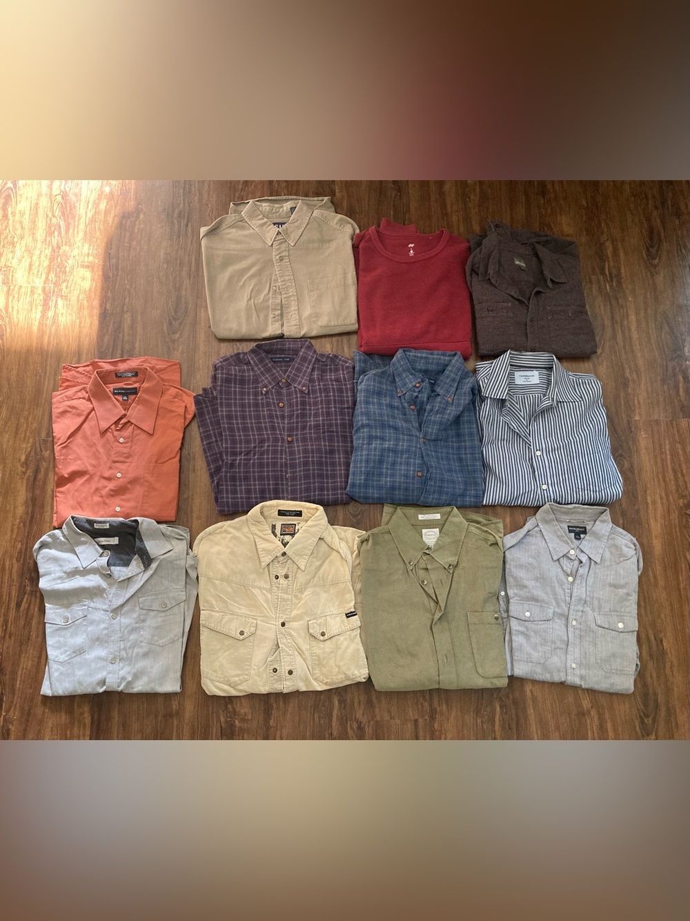 Mens Size Large Fall Shirt Bundle Assorted Colors and Brands